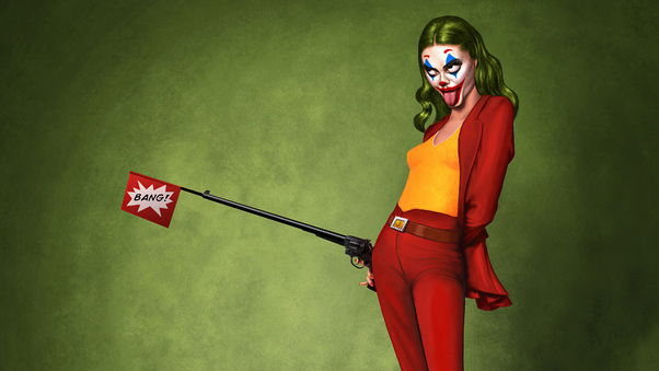 Joker Lady 4k Wallpaper