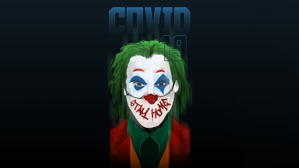 Joker Mask Stay Home 4k Wallpaper