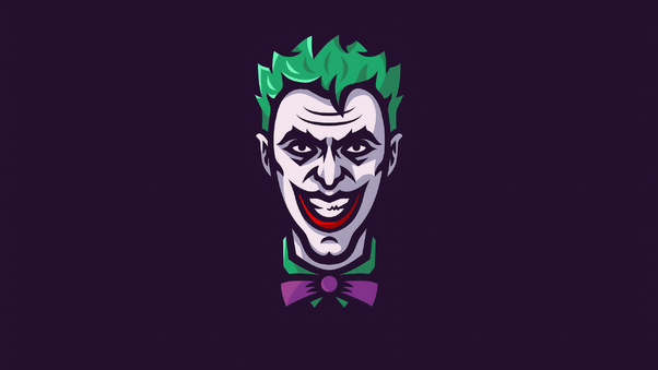 Joker Minimal Art Wallpaper