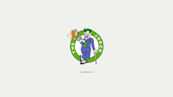Joker Minimal Logo 4k Wallpaper