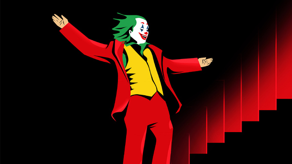 Joker Sketch Art Stairs Wallpaper