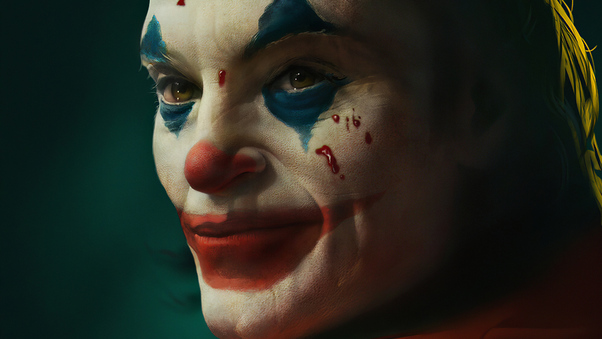 Joker Smiling Closeup Wallpaper