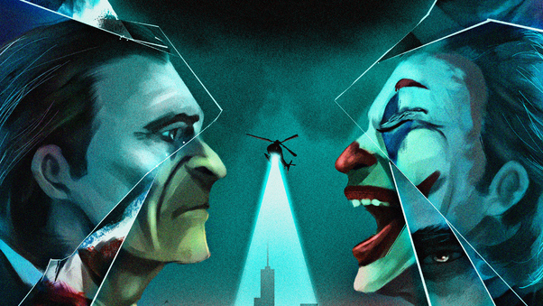 Joker Two Face Art Wallpaper