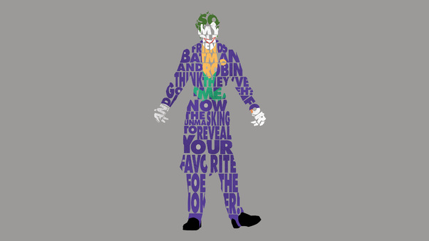 Joker Typography 4k Wallpaper