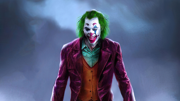 Joker Walk With Smile Wallpaper