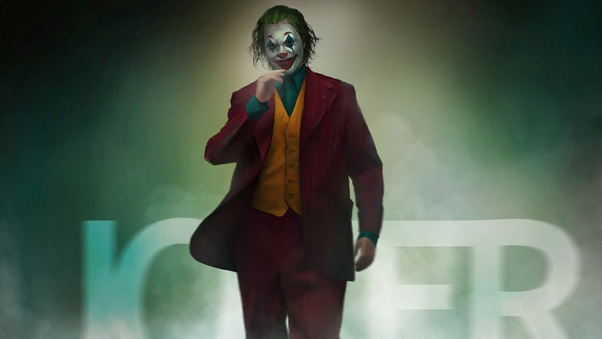 Joker Walking Art Wallpaper