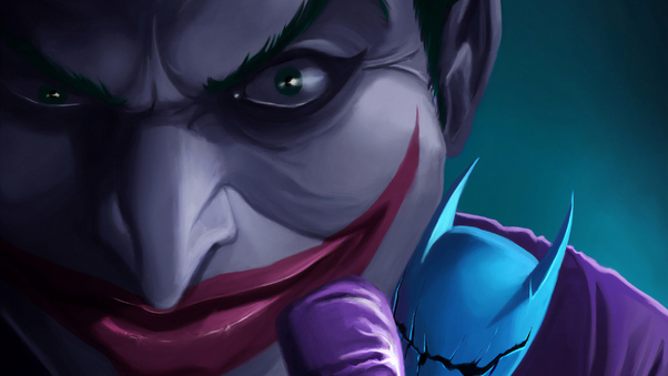 Joker With Bat Dool Wallpaper