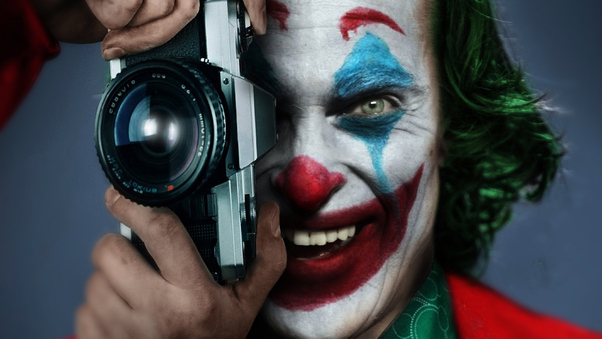 Joker With Camera Wallpaper