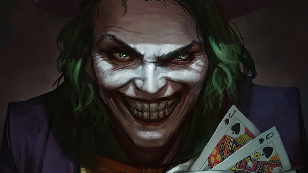 Joker With Cards Wallpaper