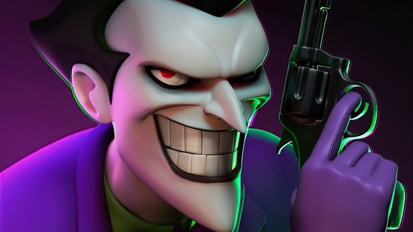 Joker With Gun And Smile 5k Wallpaper