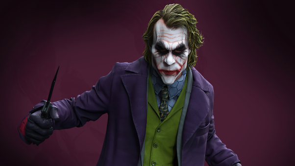 Joker With Knife 4k Wallpaper
