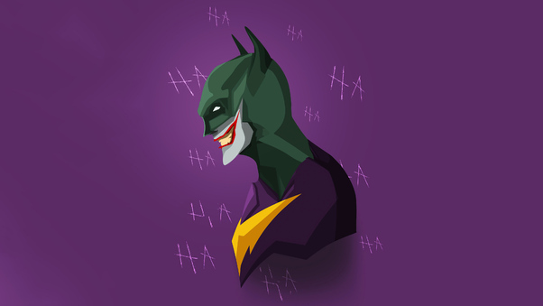 Joker X Batman Minimal 4k Wallpaper