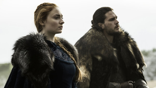 Jon Snow and Sansa Episode 9 Wallpaper