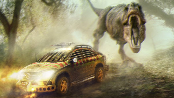 Jurassic World Mercedes Benz Wallpaper