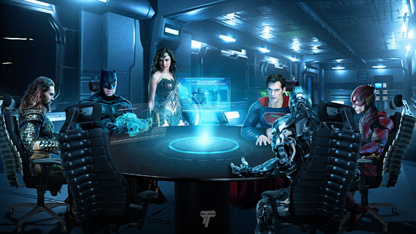Justice League Roundtable Wallpaper