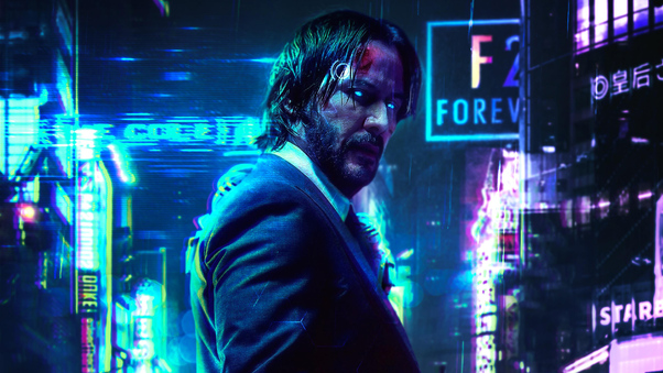 Keanu Reeves Cyberpunk 2077 FanArt Wallpaper