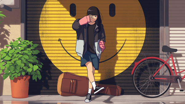 Keep Smiling Anime Girl 4k Wallpaper