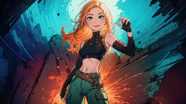 Kim Possible In Action Wallpaper
