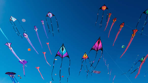 Kites In Air Wallpaper