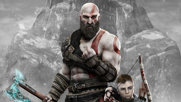Kratos And Atreus God Of War 4 4k 2018 Wallpaper