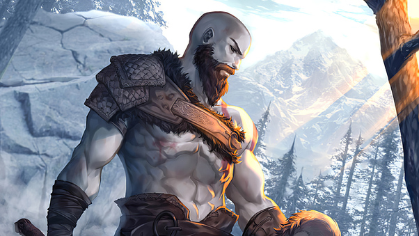 Kratos And Atreus God Of War Art Wallpaper
