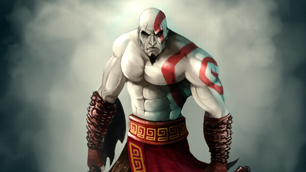 Kratos God Of War 4k Art Wallpaper