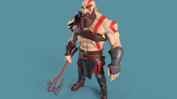 Kratos God Of War Digital Art Wallpaper