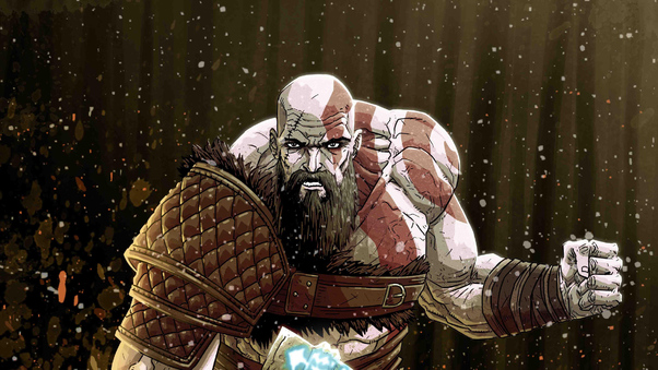 Kratos God Of War Digital Artwork Wallpaper
