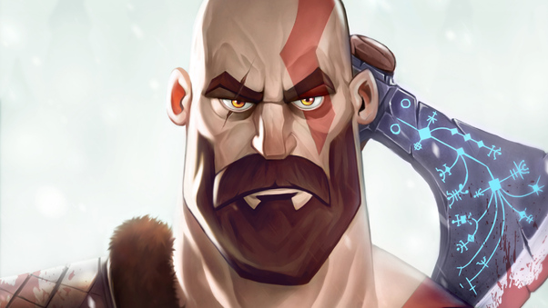 Kratos God Of War Illustration Wallpaper