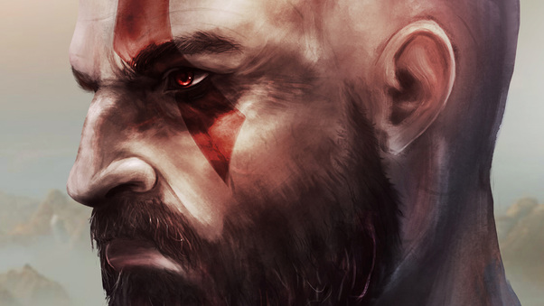 Kratos In God Of War Art Wallpaper