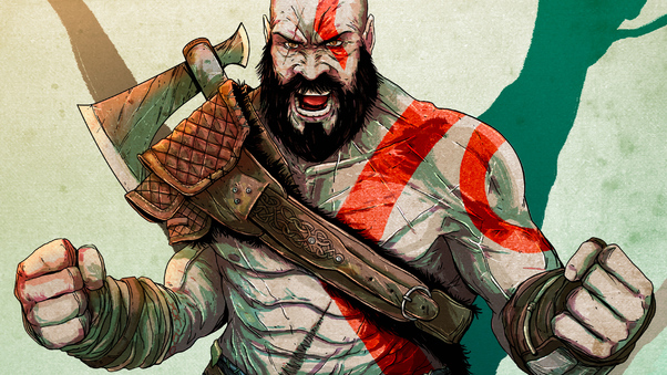 Kratos In God Of War New Art Wallpaper
