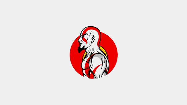 Kratos Minimal Art 4k Wallpaper
