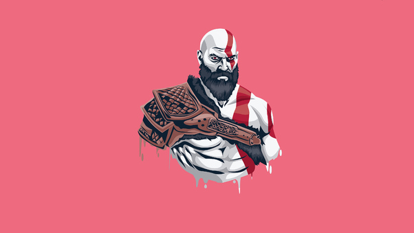 Kratos Minimalism 4k Wallpaper