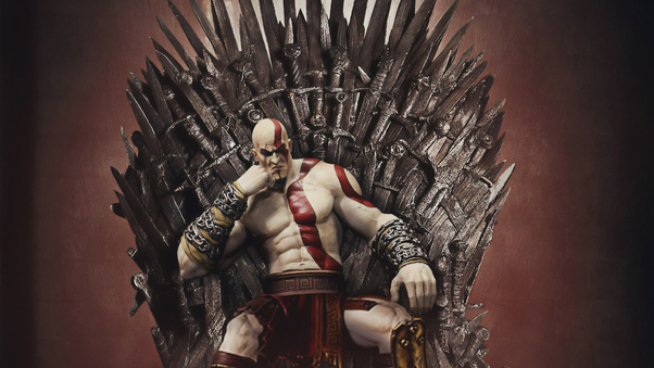 Kratos On Thrones Wallpaper