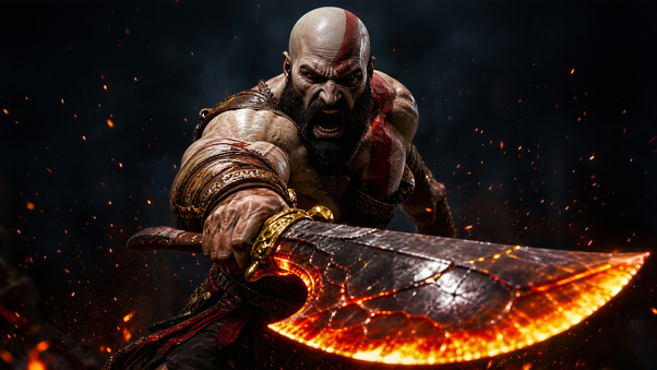 Kratos The King Who Fights For His People (1336x768) Resolution Wallpaper