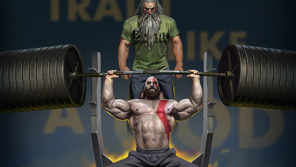 Kratos Training With Father 4k Wallpaper
