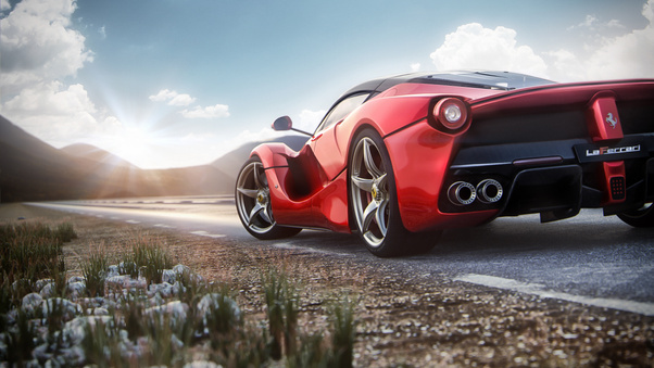 La Ferrari Rear Wallpaper