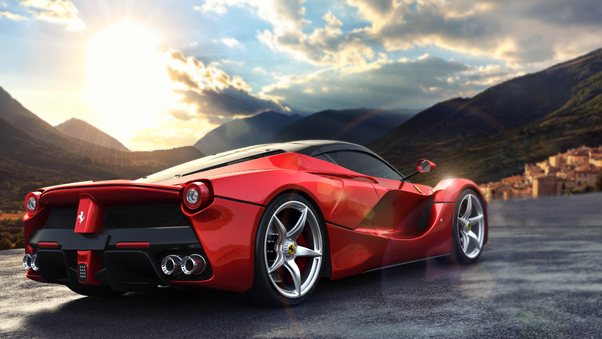 La Ferrari Rear View Wallpaper