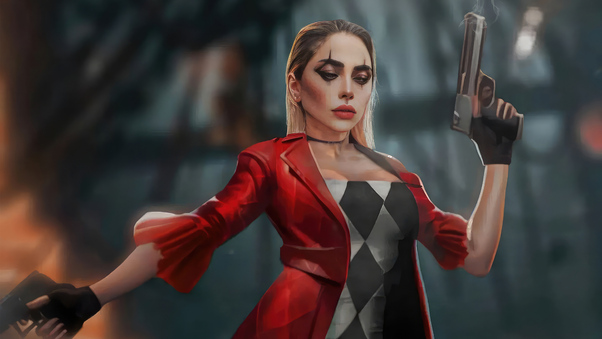 Lady Gaga As Harley Quinn In Joker 2 Wallpaper