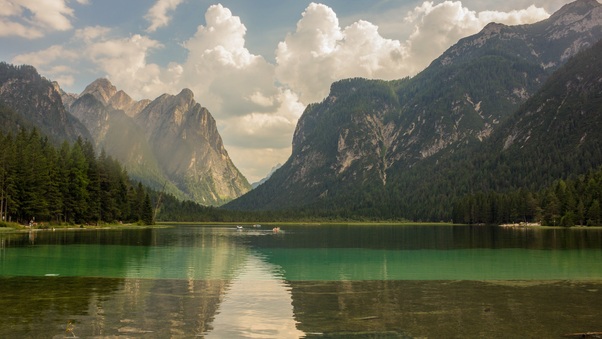 Lake Mountains Water Reflection Landscape Wallpaper