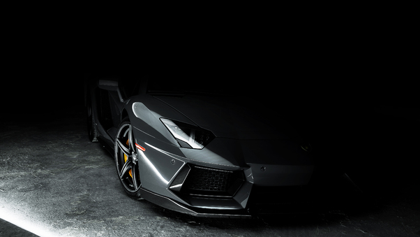 Lamborghini Aventador Grey 4k Wallpaper