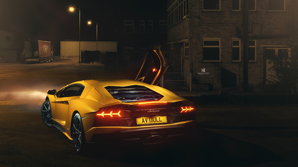 Lamborghini Aventador In The Night, HD