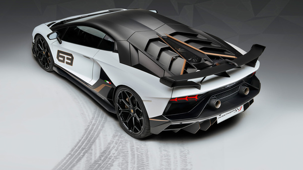 Lamborghini Aventador SVJ 63 2018 Rear Wallpaper