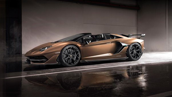 Lamborghini Aventador SVJ Roadster 2019 Side View Wallpaper