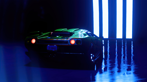 Lamborghini Diablo Sv Rear 4k Wallpaper