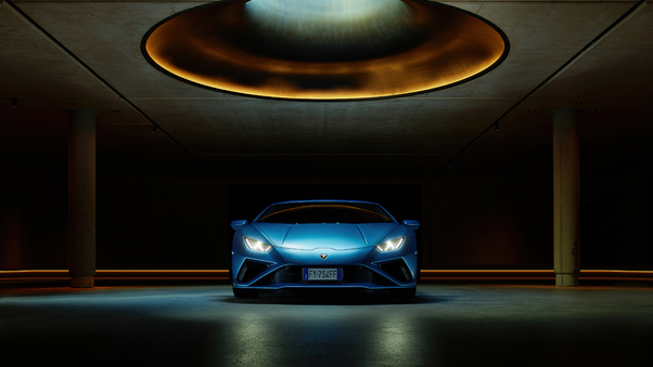 Lamborghini Huracan Evo Front 2021 Wallpaper