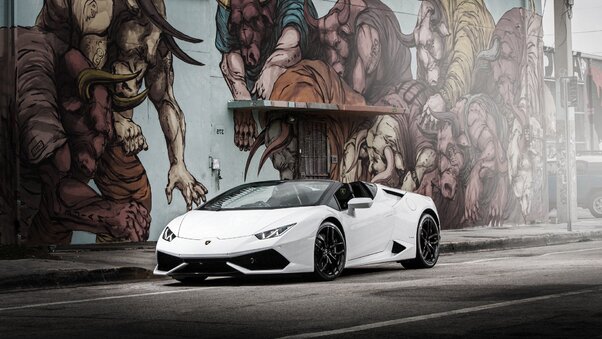 Lamborghini Huracan White Wallpaper