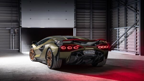 Lamborghini Sian 2021 Rear Wallpaper