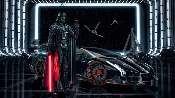 Lamborghini Veneno Darth Vader Wallpaper