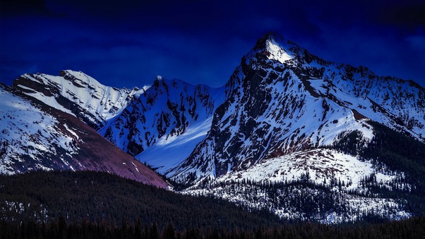 Landscape Snowy Mountains 4k Wallpaper
